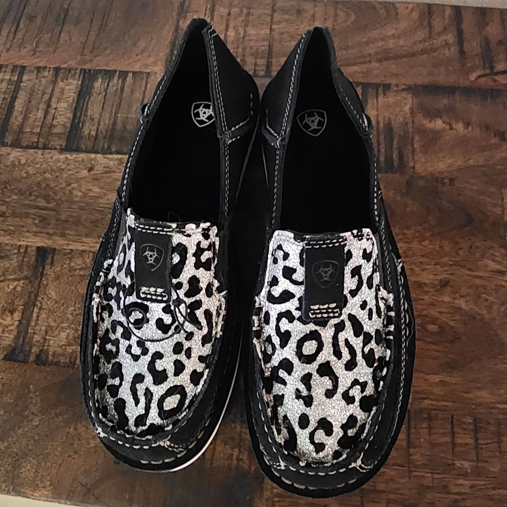 Ariat Black and Silver Leopard Print Women's Shoes